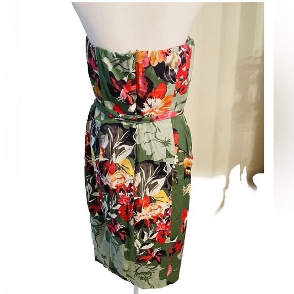New York Company Women’s Strapless Dress Floral Sprint Festive Resort Size 12 - Picture 3 of 4